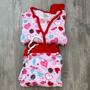 Little Sleepies adult sweet valentine pink size medium